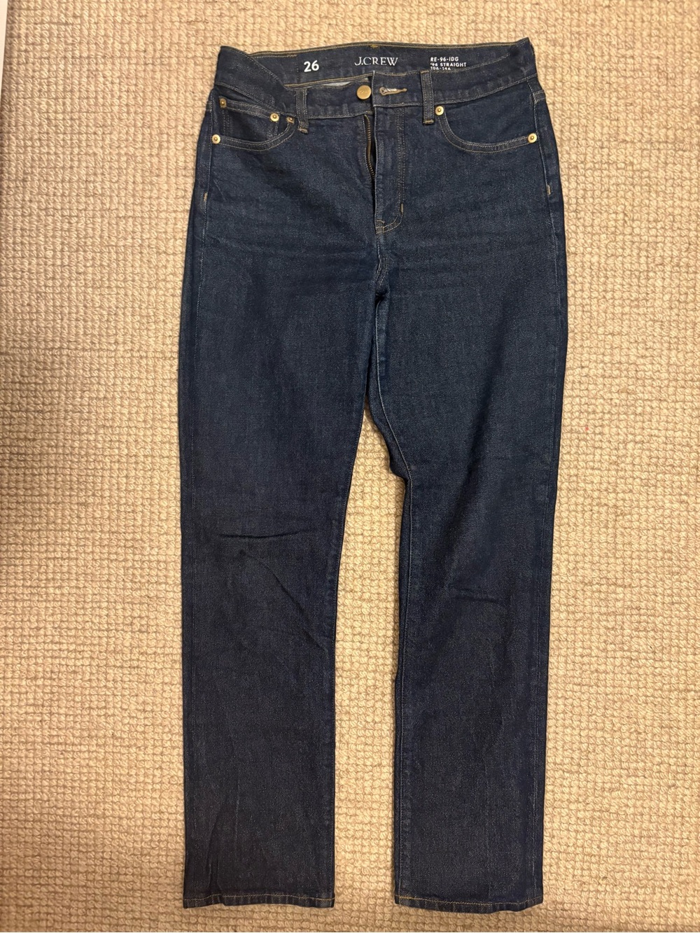 J. Crew Slim Straight Jeans in Rinse Wash